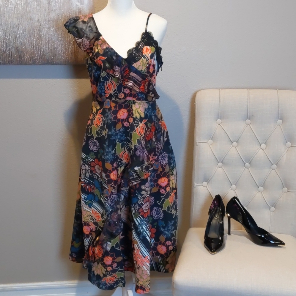 NWT Anthropologie Foxiedox retro asymmetrical dres